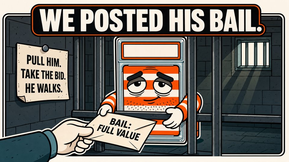 We posted his bail.
